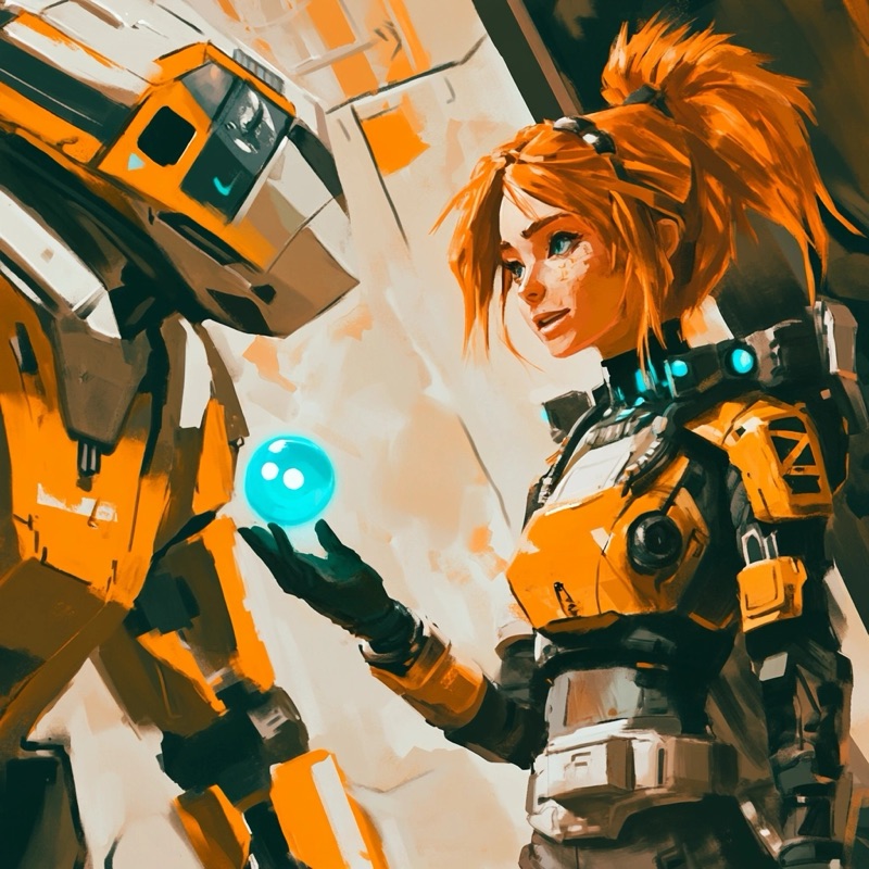 FusionGirl with mecha robot — PsiSys orb interface